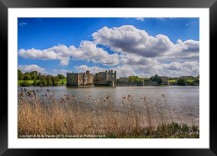 Leeds Castle Moat Framed Mounted Print by Chris Thaxter