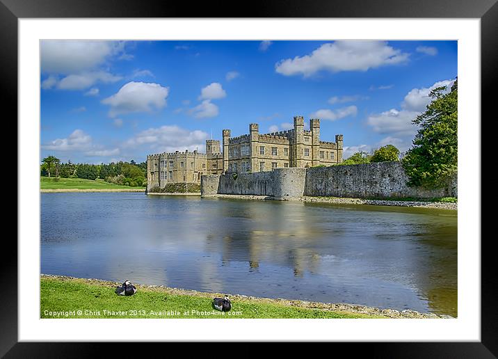 Leeds Castle Moat 2 Framed Mounted Print by Chris Thaxter