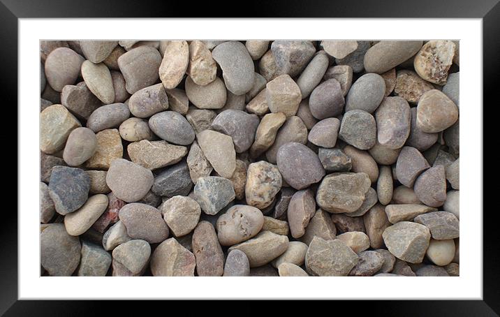 Pebbles Framed Mounted Print by Westley Grant