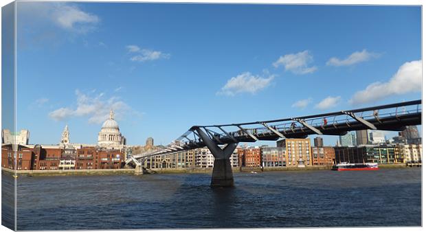 St Pauls Across The River Canvas Print by Westley Grant