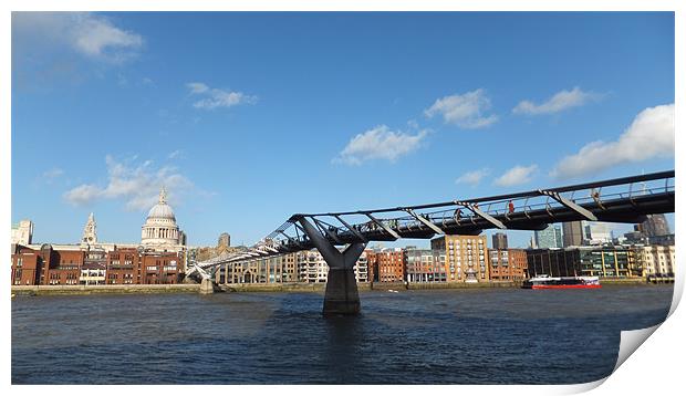 St Pauls Across The River Print by Westley Grant