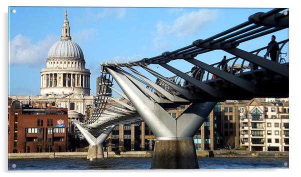 Millenium Bridge Acrylic by Westley Grant