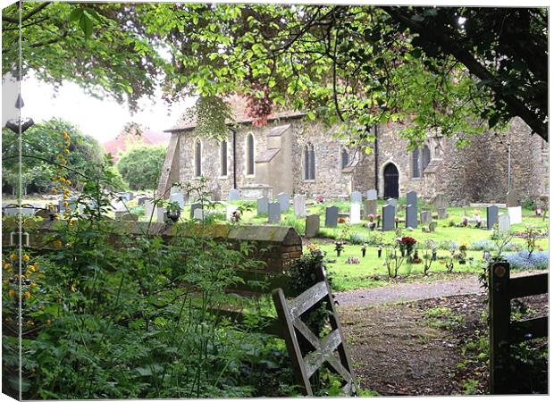 The Church Yard Canvas Print by paul sexton