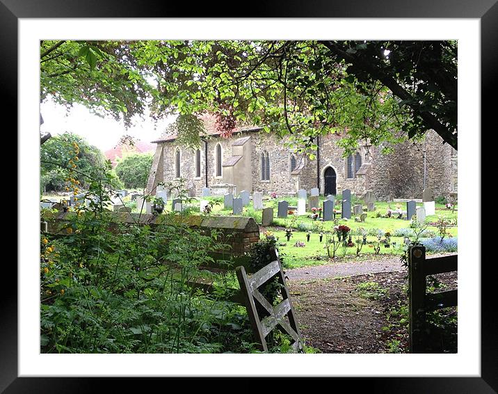 The Church Yard Framed Mounted Print by paul sexton