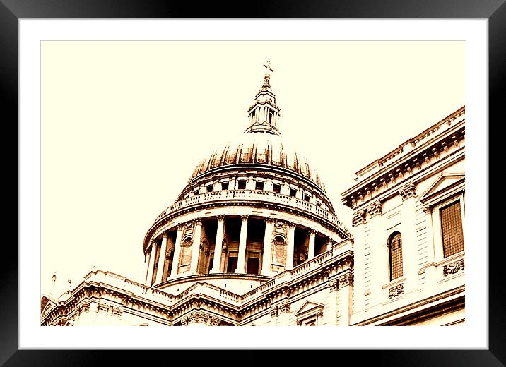 St Pauls Dome Framed Mounted Print by Westley Grant