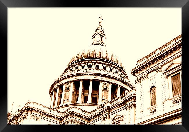 St Pauls Dome Framed Print by Westley Grant