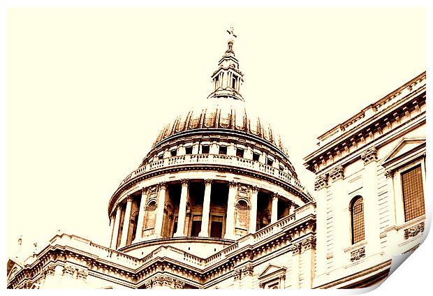 St Pauls Dome Print by Westley Grant