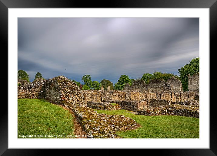 Thetford Priory Framed Mounted Print by Mark Bunning