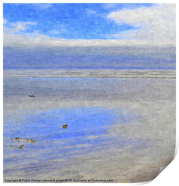 Sky reflections on the sea! Print by Paula Palmer canvas