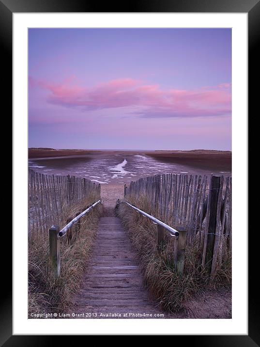 Dawn sunrise. Holkham, Norfolk Coast, UK Framed Mounted Print by Liam Grant