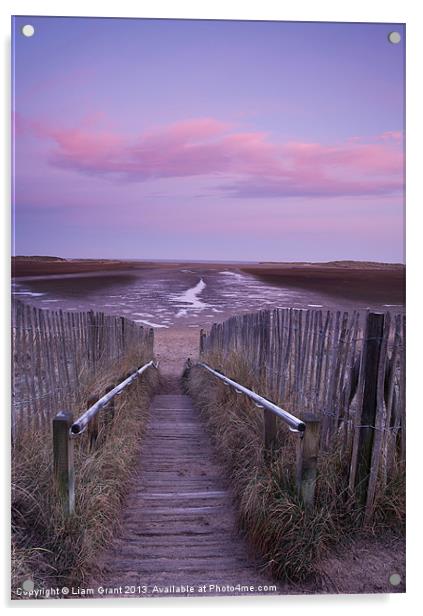 Dawn sunrise. Holkham, Norfolk Coast, UK Acrylic by Liam Grant