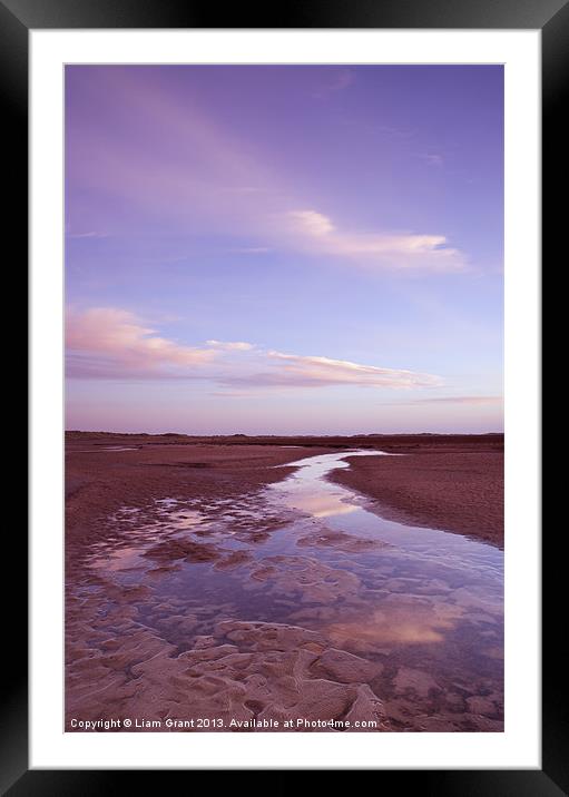 Dawn Sunrise. Holkham, Norfolk Coast, UK Framed Mounted Print by Liam Grant