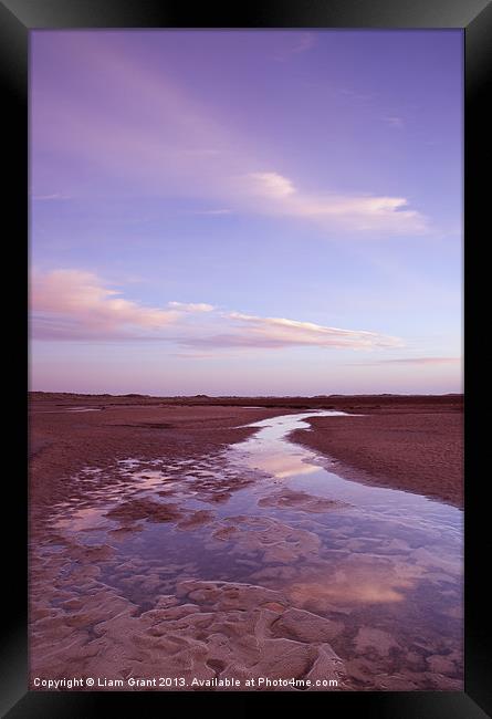 Dawn Sunrise. Holkham, Norfolk Coast, UK Framed Print by Liam Grant