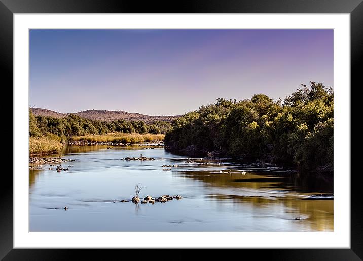Let the river run Framed Mounted Print by Elizma Fourie