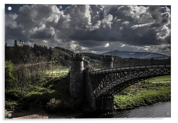 Craigellachie Bridge, Morayshire Acrylic by Douglas McMann