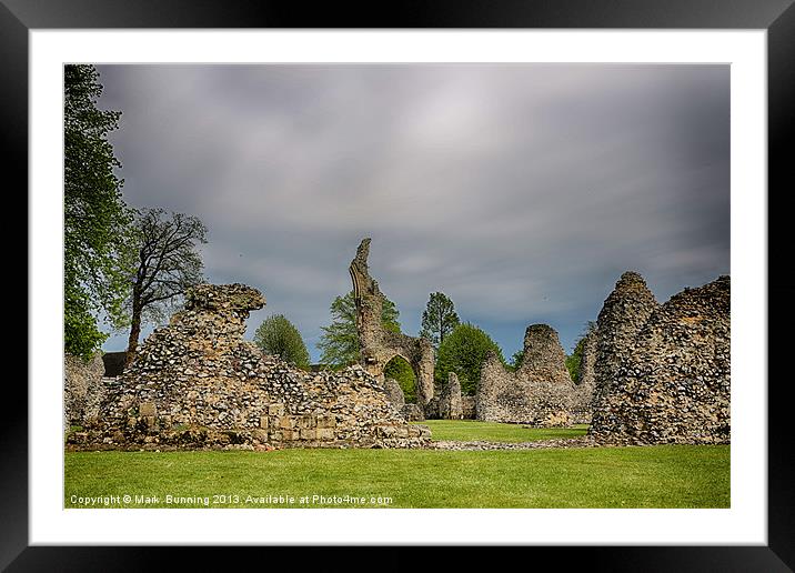 Thetford Priory 2 Framed Mounted Print by Mark Bunning