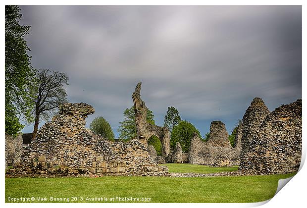 Thetford Priory 2 Print by Mark Bunning