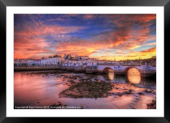 Sunset at Tavira Portugal Framed Mounted Print by Wight Landscapes