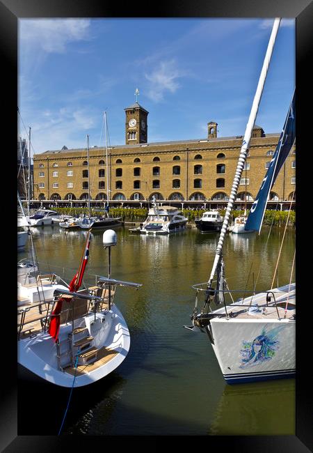 St Katherines Dock London Framed Print by David Pyatt
