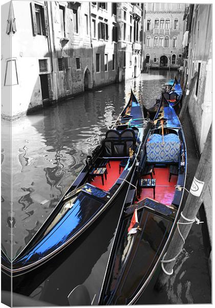 Serenity on Venetian Canals Canvas Print by richard sayer