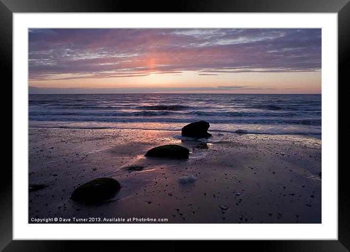 Hunstanton Sunset, Norfolk Framed Mounted Print by Dave Turner