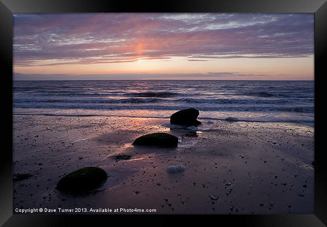 Hunstanton Sunset, Norfolk Framed Print by Dave Turner