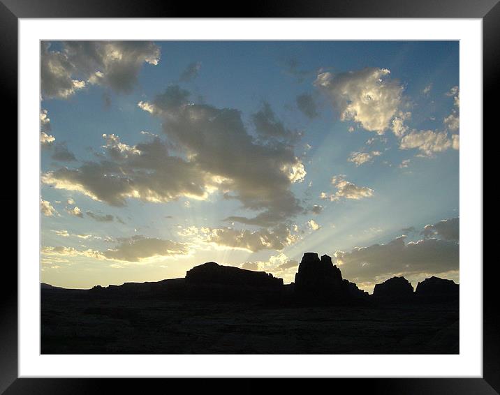 Glen Canyon, Utah, Desert Sunrise Framed Mounted Print by Jay Huckins