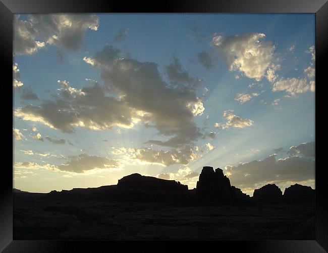 Glen Canyon, Utah, Desert Sunrise Framed Print by Jay Huckins