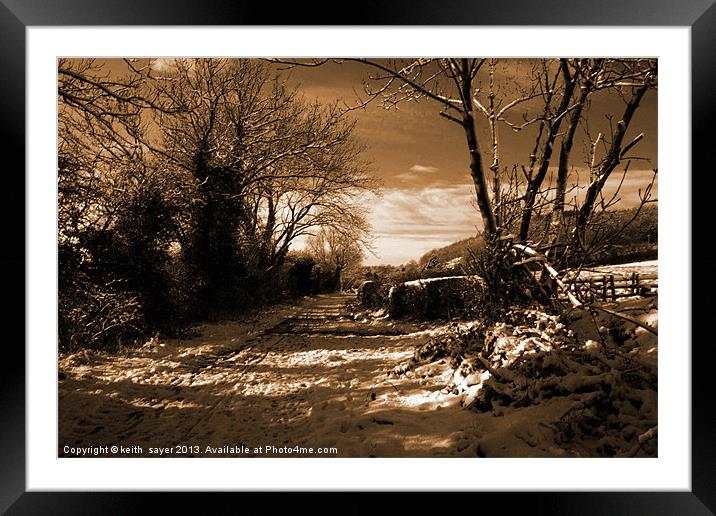 Winter Walk Framed Mounted Print by keith sayer