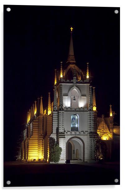 Mae de Dues Church Goa V Acrylic by Arfabita  