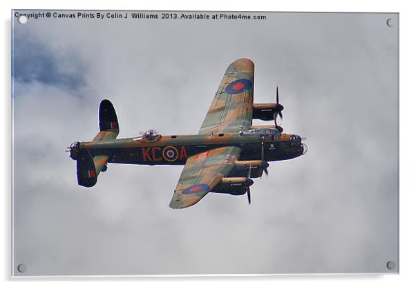 Dambusters 70 Years On 1 - BBMF Lancaster Acrylic by Colin Williams Photography