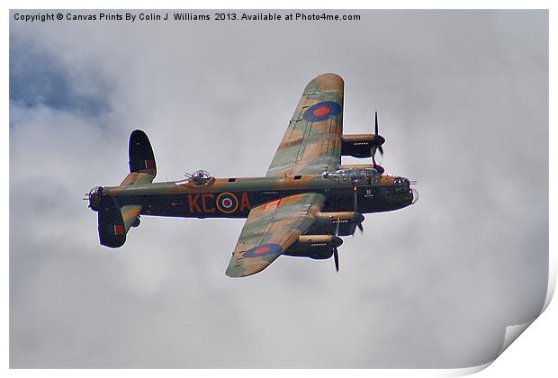 Dambusters 70 Years On 1 - BBMF Lancaster Print by Colin Williams Photography