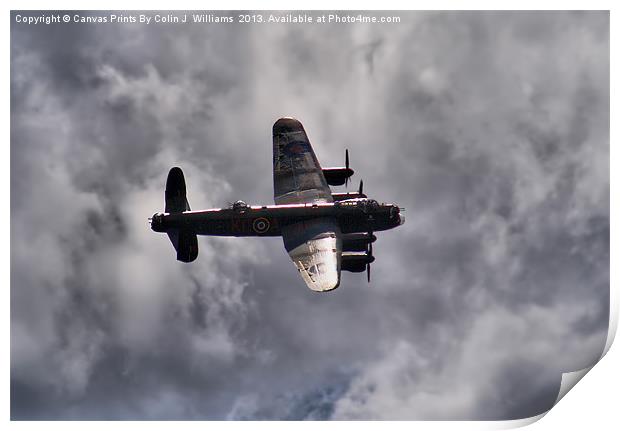 Dambusters 70 Years On - BBMF Lancaster 2 Print by Colin Williams Photography