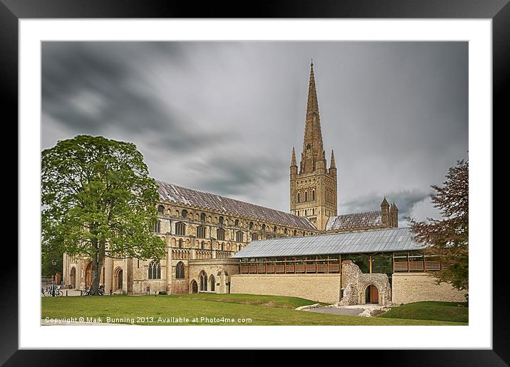 Norwich Cathedral Framed Mounted Print by Mark Bunning