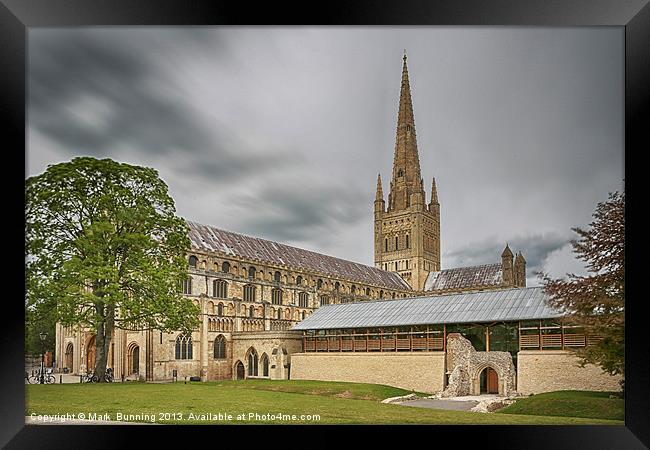 Norwich Cathedral Framed Print by Mark Bunning