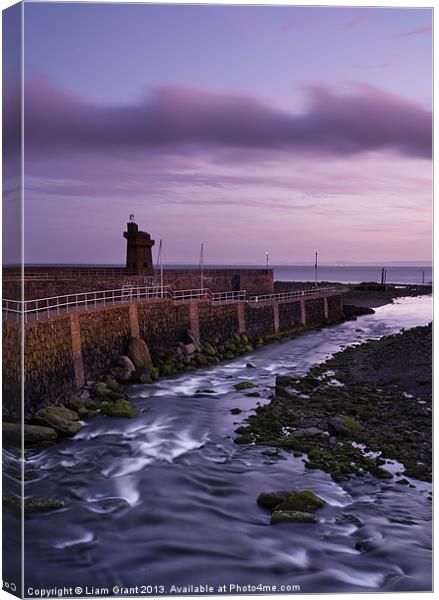 Lynmouth Harbour at dawn, North Devon, UK. Canvas Print by Liam Grant