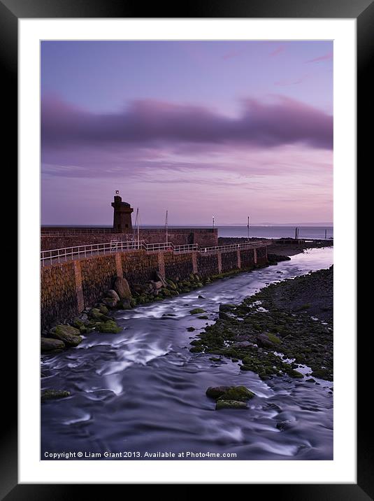Lynmouth Harbour at dawn, North Devon, UK. Framed Mounted Print by Liam Grant