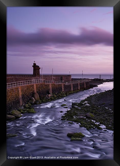 Lynmouth Harbour at dawn, North Devon, UK. Framed Print by Liam Grant