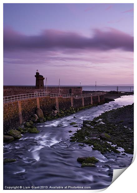 Lynmouth Harbour at dawn, North Devon, UK. Print by Liam Grant