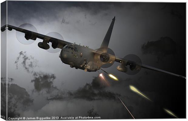 Spooky C-130 Canvas Print by J Biggadike