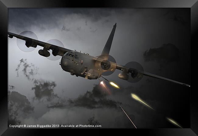 Spooky C-130 Framed Print by J Biggadike