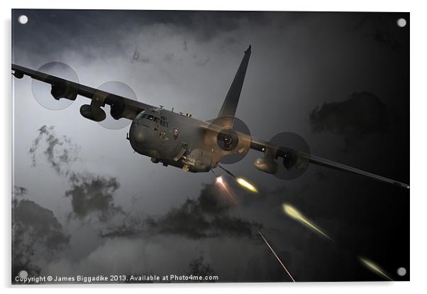 Spooky C-130 Acrylic by J Biggadike