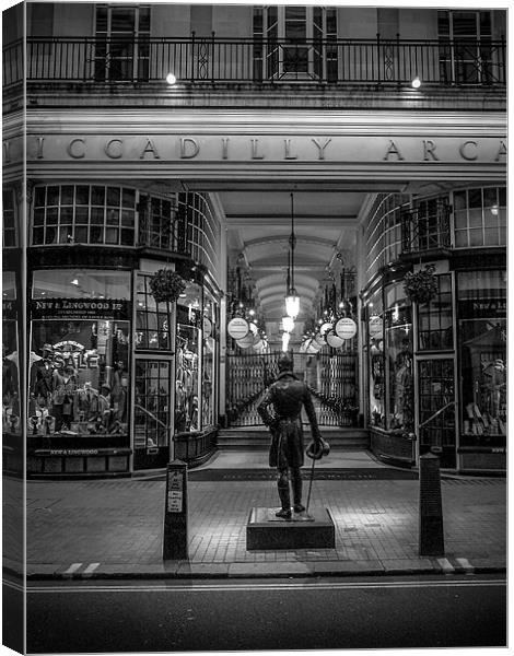 Piccadilly Arcade at night Canvas Print by Robin East