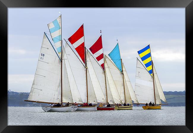 Falmouth working boats Framed Print by Kelvin Rumsby