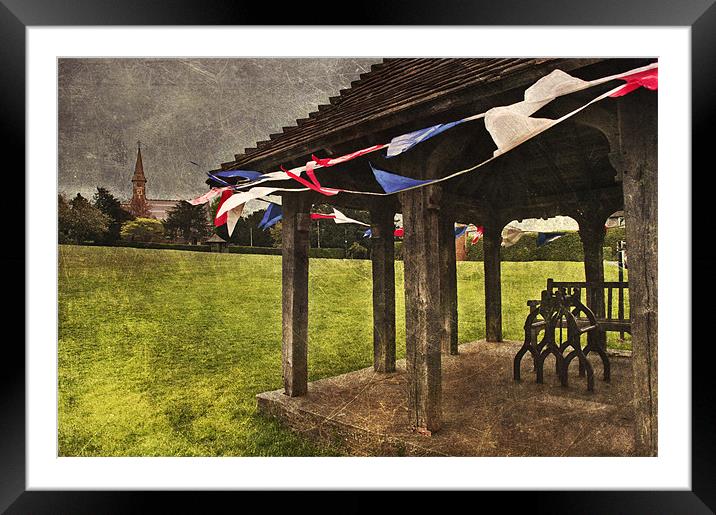 The Village Green Framed Mounted Print by Dawn Cox