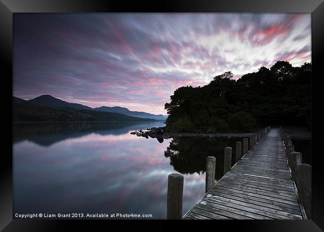 Coniston Water at Sunrise. Framed Print by Liam Grant
