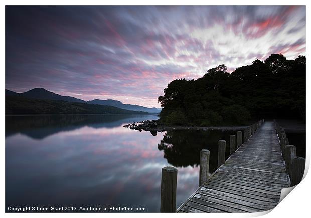 Coniston Water at Sunrise. Print by Liam Grant