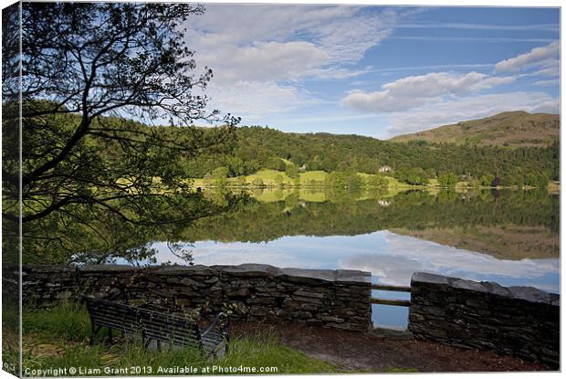 Grasmere reflections, Lake District. Canvas Print by Liam Grant
