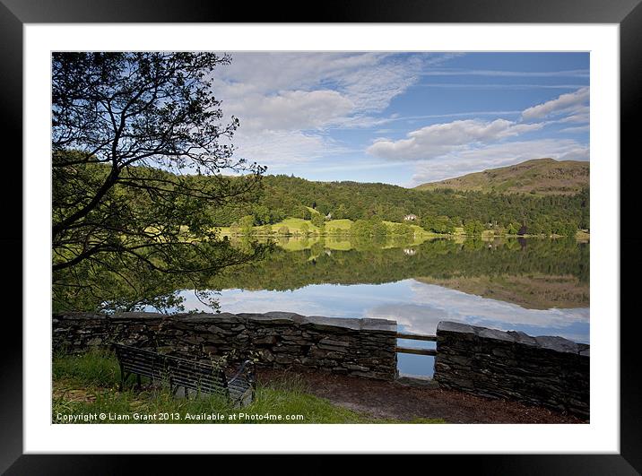 Grasmere reflections, Lake District. Framed Mounted Print by Liam Grant