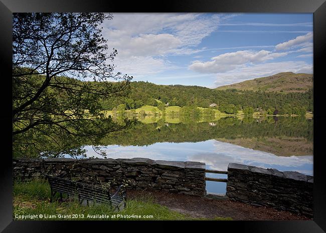 Grasmere reflections, Lake District. Framed Print by Liam Grant